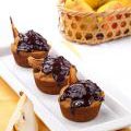 Photo de la recette Muffins aux poires, coeur fondant au chocolat
